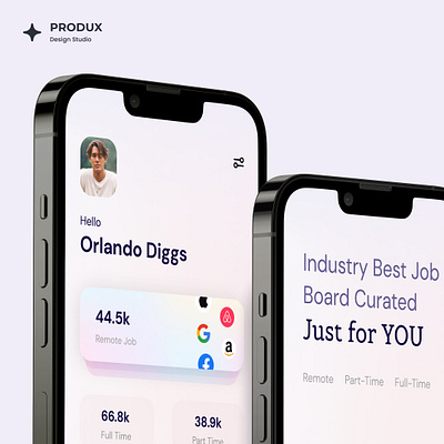 Job Application App UI Design interface