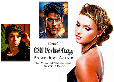 Hand Oil Painting Photoshop Action oil sketch
