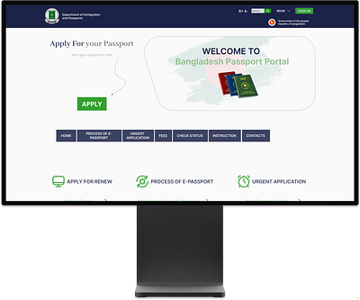 #web Landing Page (Re-Design) #Bd-Passport re design ui ux web