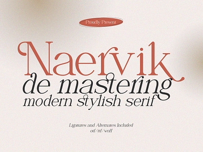 Naervik | Modern Serif branding font classy serif display serif elegant serif fashion font label srif logotype luxury serif modern serif serif font wedding font