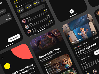 Watch - Movie Streaming Mobile App apps cinema design entertainment film homepage internet landingpage layout media movie network online reel responsive streaming ui ux video web