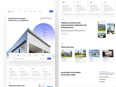 Roemahku - real estate Landing Page architecture branding graphic design landingpage realestate saas ui