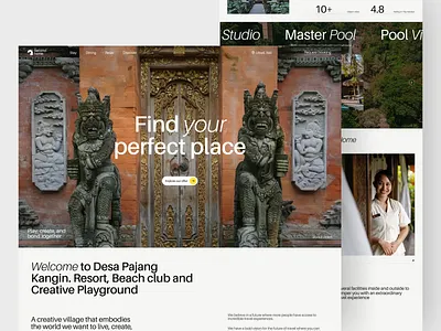 Secondhome - Travel Landing Page bali bali website clean clean ui destination dewata bali framer landing page minimalis design product design second home tourism travel travel landing page ui design uiux web design webflow website