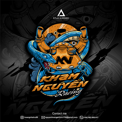 Mascot Logo Design Kham Nguyen Racing brand illustration logo logoidea mascot racingshop vector