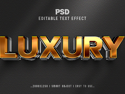 'Luxury'' Editable PSD Text Effect Style 3d banner headline text design editable text effect gold golden text headline text luxury luxury 3d text effect luxury text motion text new text psd text effect text effect style