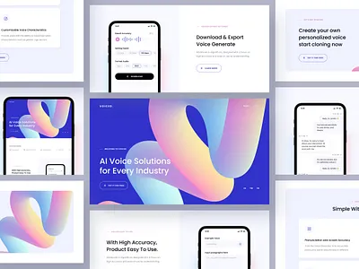 Voice Generator Landing Page ai ai powered ai voice generator generate generator homepage landing page sound speech ui uiux voice voice changer voice cloning voice generator web design website