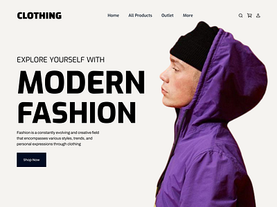 Clothing e-commerce website landing page app branding design ecommerce graphic design landing page logo mobile saas ui ux web