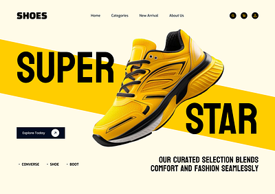 E-commerce website modern design branding design ecommerce landing landing page mobile saas shoe ui ux web website