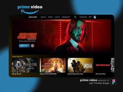 Prime Video Web UI amazon figma primevideo recreate trending ui website website ui webui