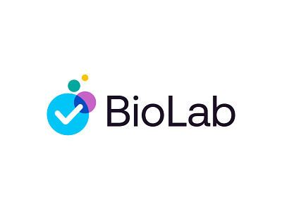 biolab, biolab logo bio check mark custom logo eco logo lab lab logo laboratory logo minimalist logo modern science logo simple tech