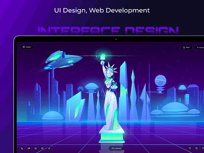 Hubs UI Interface 2d art 3d 3d art 3d illustration animation chrome graphic design hub hubs interface metaverse motion graphics mozilla ui