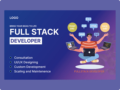 Poster for full stack developer design poster