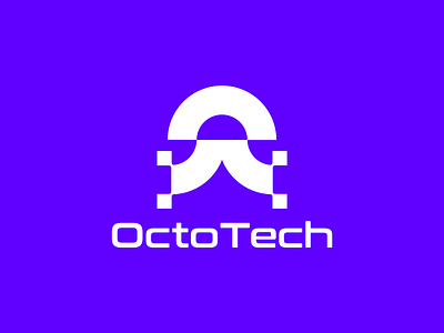 Modern Tech logo with Octopus. branding creative graphic design logo management minimal modern octopus share tech technology