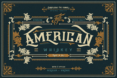 American Whiskey american western branding classic classic font design project font style frontier lettering logo logo font old west poster product tag quote serif font typeface unique vintage font western font