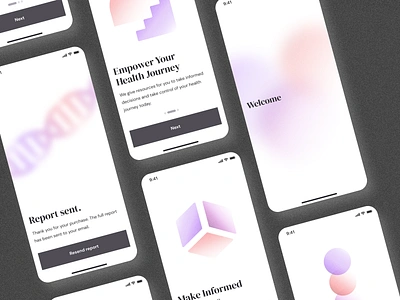 Health App Questionnaire app design mobile ui ux