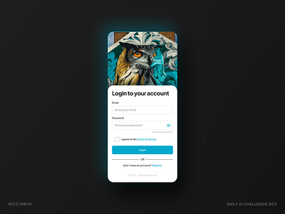 Login Screen 003 dailyui dailyuichallenge design login login screen mobile typography ui uichallenge ux uxui