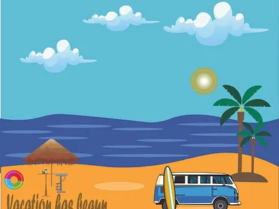 Beach painting animation branding graphic design motion graphics