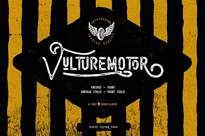 Vulturemotor drift font font style vector pack vintage vintage font