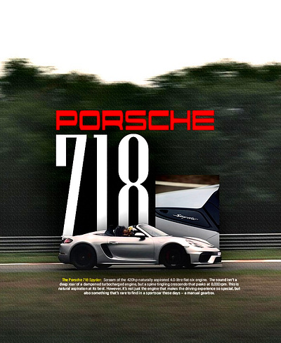 Porsche 718 spyder graphic design