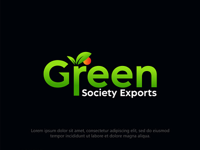 Creative Logo For Green Society Exports agricultural logo agro logo agrofarm branding creative logo custom logo design graphic design logo logomakerjerin logos mohona100 mohonarenajerin wordmark logo