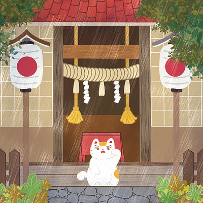 Maneki Neko childrenillustrationbook digitalillustration illustration