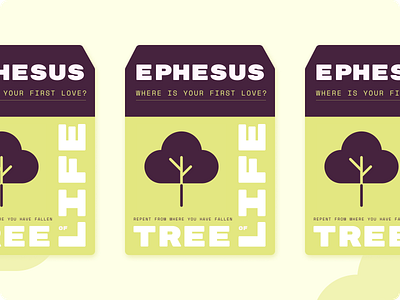Ephesus : 1st of the 7 Churches christian church graphic design