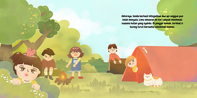 The Fun On The Camping Ground childrenillustrationbook digitalillustration illustration