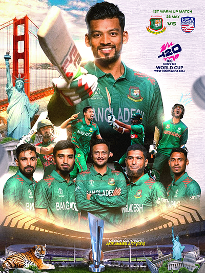 Cricket Match Poster design graphic design manipulation poster design