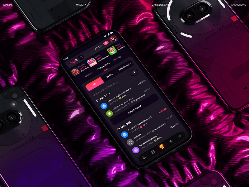 MagicX: User Profile Refills & Withdrawal