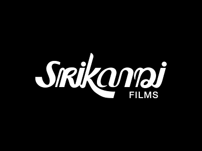 Srikandi Films Logo black branding custom digital film icon illustration india indonesia java jawa logo minimal movie production typography vector white