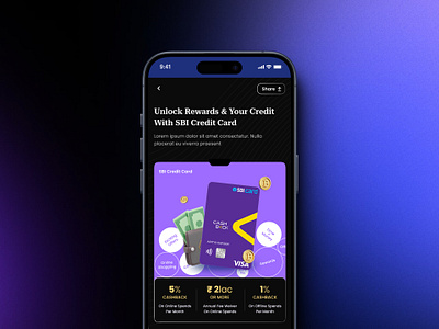 Credit card store page UI appui blacktheme card cardui credit card darktheme design mobileapp moderndesign ui visualdesign
