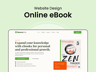 Online eBook website design business website creative business idea creative design ebook web desing ui ui design ux web desing web ui