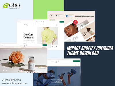 impact shopify preminum theme download branding graphic design ui