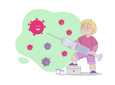 Fighting against viruses-vector illustration adobe illustrator cartoon character design children illustration illustration landing page vector