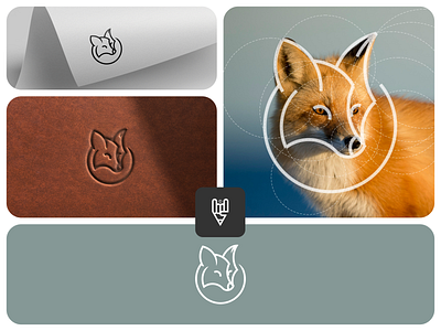 Fox Logo app branding design flat fox golden ratio graphic design grid logo icon illustration logo ui