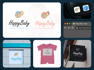Happy Baby shop logo baby shop branding dailyui dailyuichallenge design happy baby logo shop