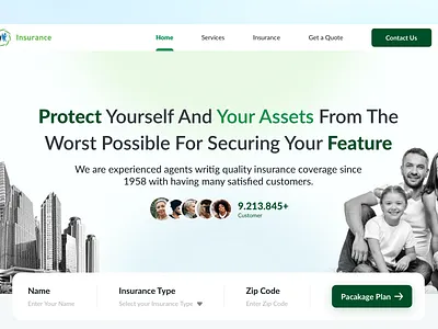 Insurance Website Design accident insurance auto insurance claims comprehensive coverage coverage deductible health insurance home insurance insurance landing page liability life insurance policy premiums property insurance risk management travel insurance ui uiux website design