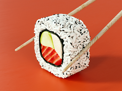 3D | Sushi 3d cinema4d graphic design illustration redshift