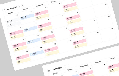 Calendar Component calendar component figma light ui uiux web design