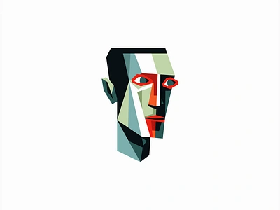 Modernist Portrait Logo abstract branding cubism cubist design emblem geometric head icon identity illustration logo man mark mascot modernist people portrait symbol vector