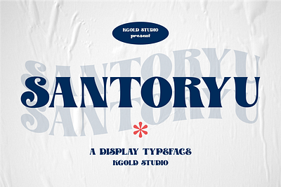 Santoryu - Retro Font 80s font 90s font classic font font invitation ornamen retro typeface