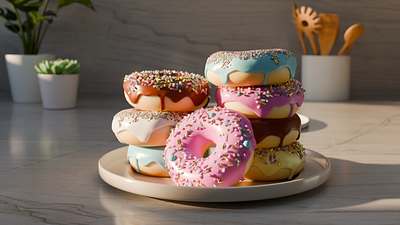 Donuts 3d animation