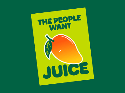 Poster Design - Juice Design badge branding design fruit juice fruities fruits graphic design illustration juice station logo mango juice poster poster design poster designer posters typography vector