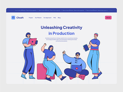 Chraft - Creative and Production Agency Illustration 2d artist 2d design 2d illustration agency b2b character creative dipa inhouse flat illustration sketch startup vector