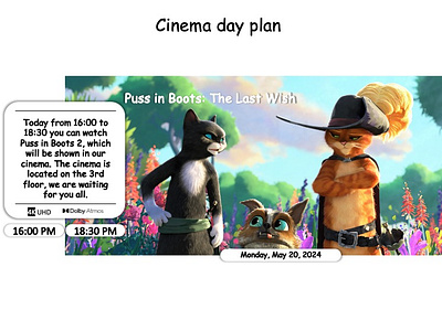 Presentation - About Cinema Day Plan animation posters power point presentation visual