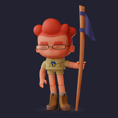 Scout 3d modeling blender character character design illustration render sculpting