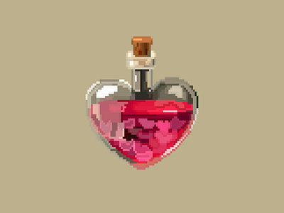 Love potion art digital icon illustration logo love love potion pixel art pixel potion pixelartist potion vector