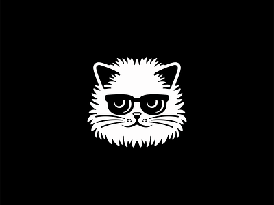 Cool Cat Logo animal branding cartoon cat cool cute design emblem glasses icon illustration kitty logo mark mascot pet sunglasses vector