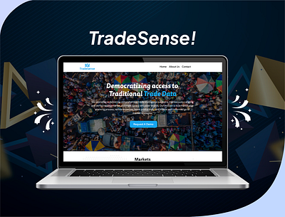TradeSense Landing Page adobe homepage landing trade ui ux xd