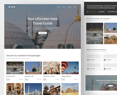 Safar - Halal Tour Landing Page halal tour holiday landing page makkah travel website